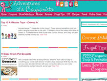 Tablet Screenshot of adventuresofacouponista.com